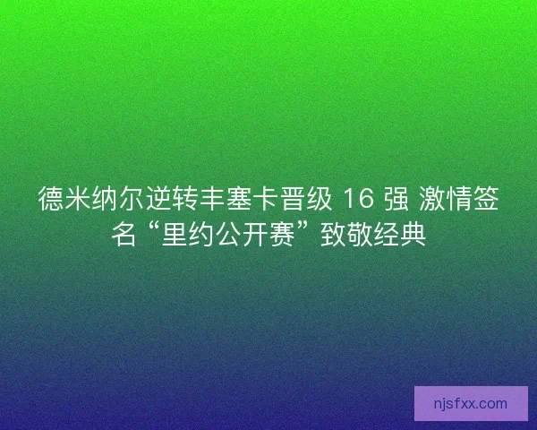 德米纳尔逆转丰塞卡晋级 16 强 激情签名 “里约公开赛” 致敬经典